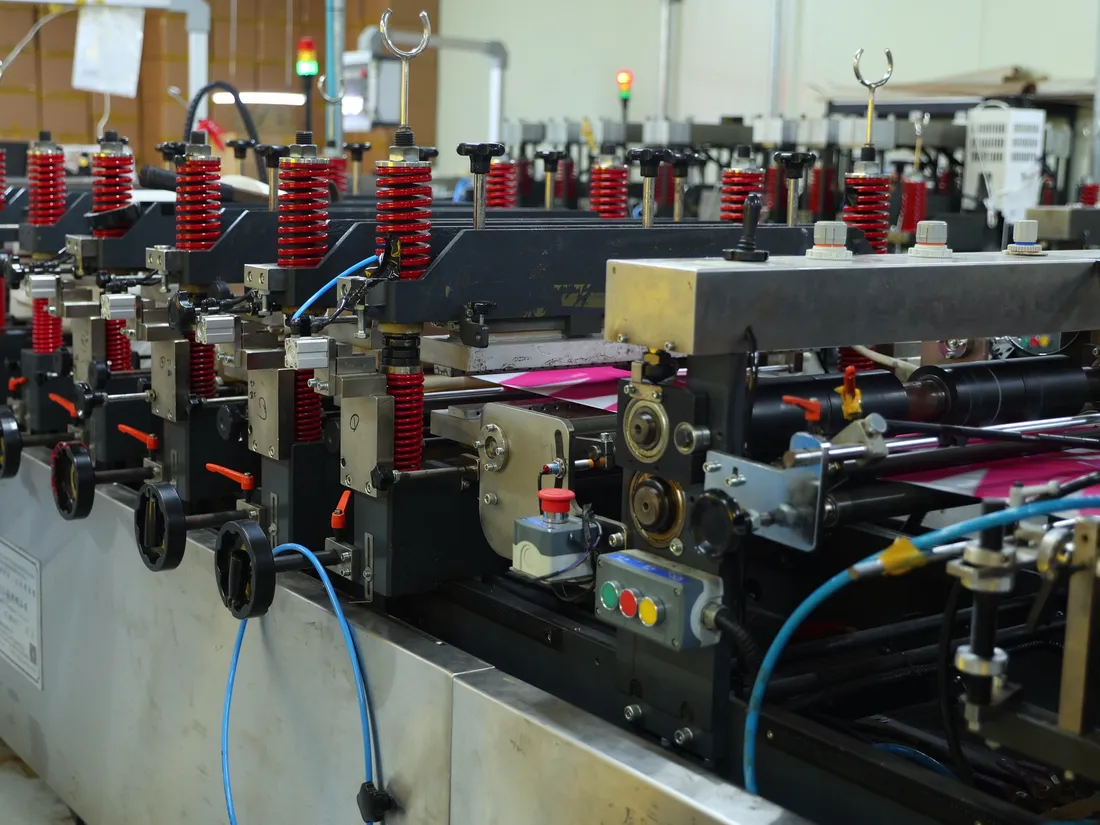 A bag-making line in FNG's production partner's plant